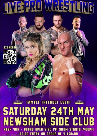 Live Professional Wrestling In Blyth - Northumberland taking place at Newsham Side Club