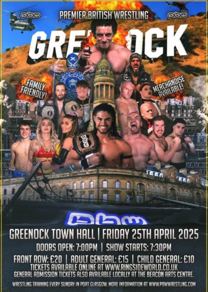 PBW Live In Greenock taking place at Greenock Town Hall