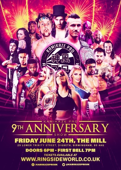 Kamikaze Pro 9th Anniversary taking place at The Mill