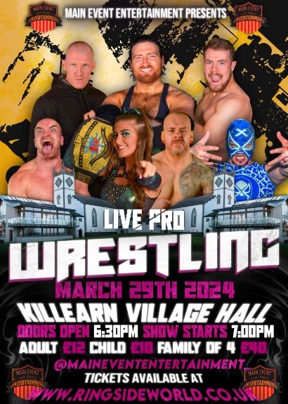 Main Event Entertainment Live taking place at Killearn Village Hall