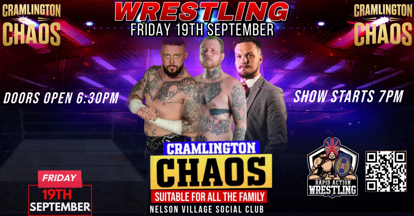 Cramlington Chaos Wrestling event description image